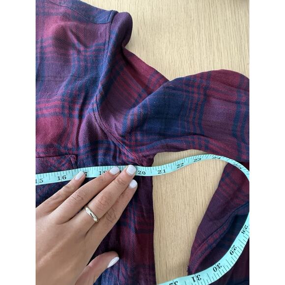 Rails Long Sleeve Plaid Button Front Shirt Dress in Red and Black SZ S 1991 - Picture 11 of 12